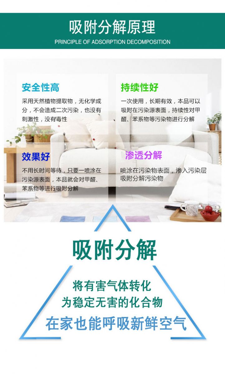 辦公室除醛 新車除醛 室內(nèi)除醛 新家入住 不少急速除醛產(chǎn)品 往往只是表象、為什么格瑞樂綠快除甲醛可以在短時間內(nèi)除甲醛 技巧永遠不能掩蓋技術(shù) 真分解非覆蓋 不反彈 化學(xué)類產(chǎn)品總會有化學(xué)殘留物、對壞境和生活帶來極大危害！而格瑞樂環(huán)保產(chǎn)品 充分的實現(xiàn)了自然降解 無腐蝕性 無殘留 食品安全級更環(huán)保 無覆蓋 源頭清除 純植物提取 自然降解 快速除醛 標本兼治 全天24小時循環(huán)凈化 不受光照及溫度影響 更可靠 更安全 更環(huán)保 更安心 長效防護+快速除醛 各種板材家具 壁紙 地毯 墻紙 復(fù)合板材 汽車除味 配方升級 植物生物萃取 別以為新房新車除空氣中的甲醛就行 甲醛釋放期長達3-15年 罪魁禍首藏在板材皮革等家具中