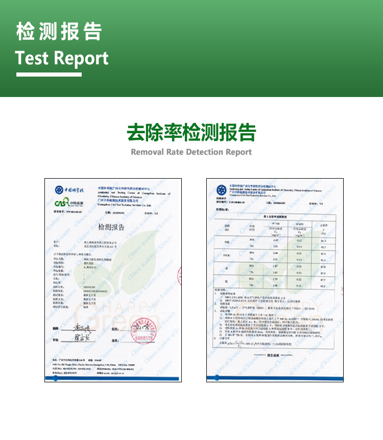 檢測報告，去除率檢測報告，無刺激性檢測報告，無毒無害檢測報告